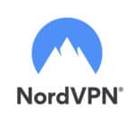 Le logo de NordVPN, un service fournissant un VPN Premium pour les usages fréquents et importants