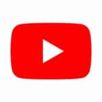 Le logo pour l'application YouTube