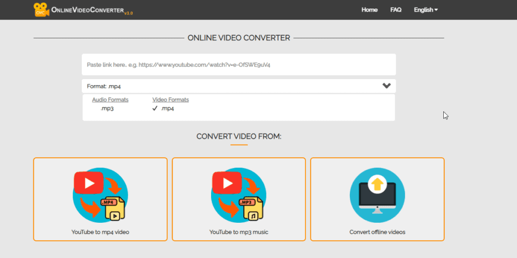 Online Video Converter est un outil pour la conversion de vidéo au format audio ou dans un format vidéo