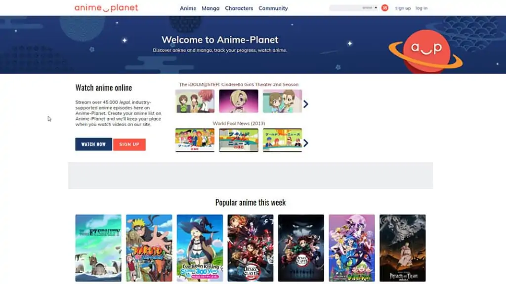 Le site AnimePlanet, une excellente alternative pour regarder des anime en ligne gratuitement