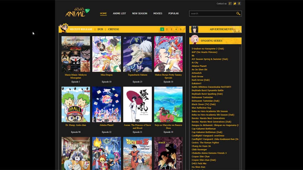 Le site GoGO Anime, une excellente alternative pour regarder des anime en ligne gratuitement
