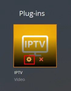 Abrir as configurações do Plugin IPTV do Plex