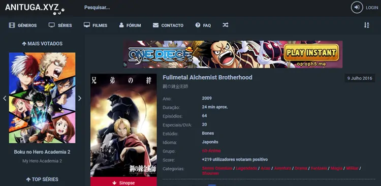 Anituga é um site português, dedicado ao streaming grátis de filmes de animação