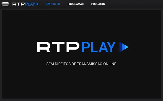 A RTP Play, em certps países e para certos programas, não tem os direitos de transmissão