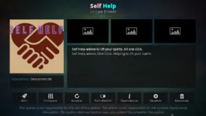 Self Help é um Addon de Auto ajuda para o Kodi