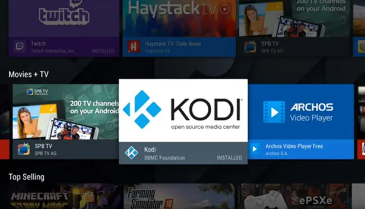 Click no Kodi para instalar este aplicativo de streaming em sua NVidia Shield TV