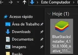 Baixe o ficheiro APK para instalar o BlueStacks tanto em seu PC como Mac