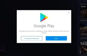 Faça login no Google Play para acessar a Play Store
