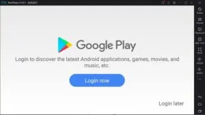 Entre em uma conta do Google Play caso deseje utilizar a Play Store