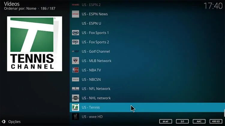 Ao instalar o Addon TvTap no Kodi, fica com inúmeros canais de desporto à sua disposição