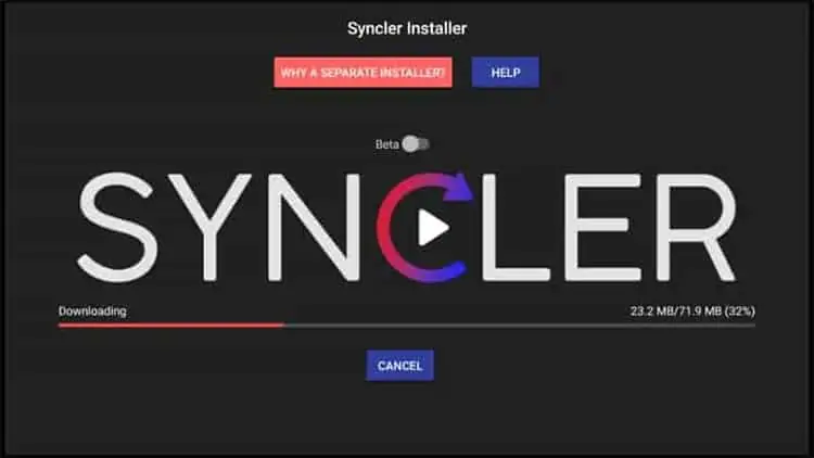 Baixando o app Syncler real