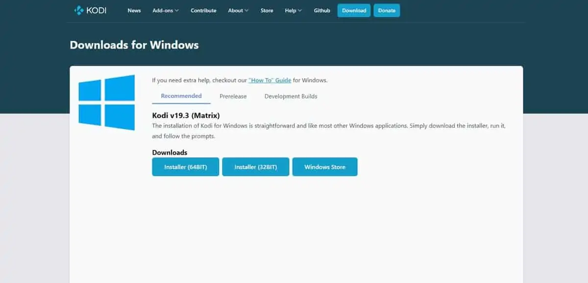 Selecione a versão do instalar do Kodi no windows 19