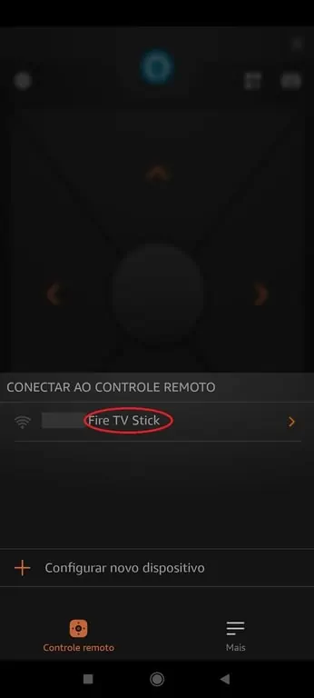 Connectar app do comando remoto a Fire TV