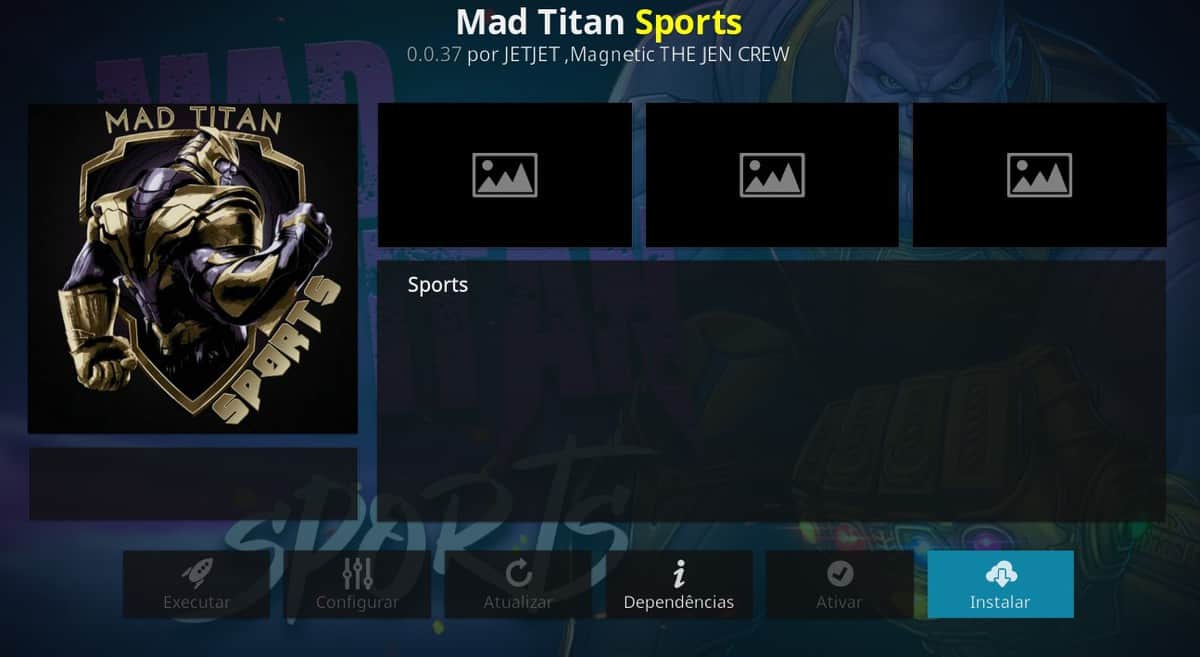 Instalar o Addon Mad Titan Sports no Kodi