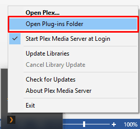 plex media server plugins folde