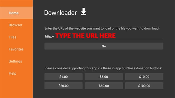 downloader type Download URL