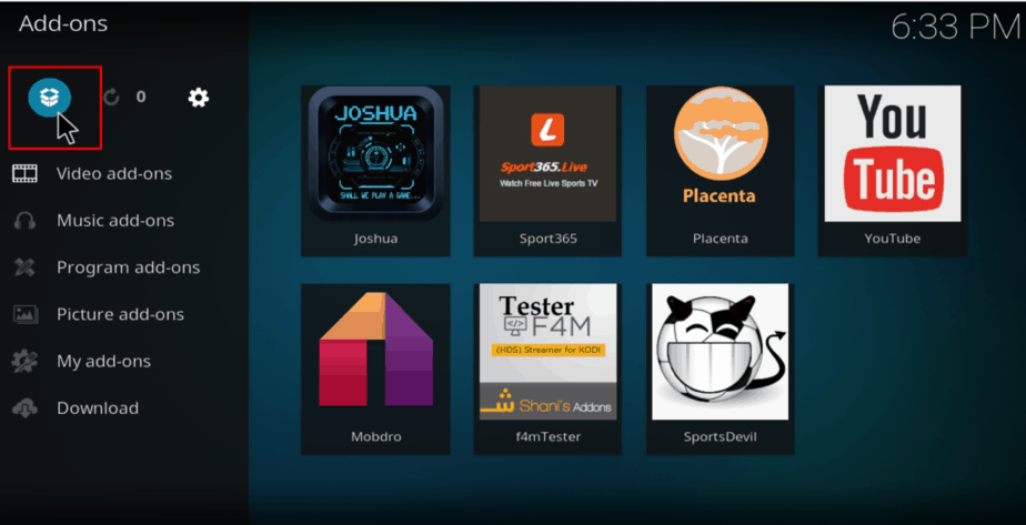 Kodi package manager