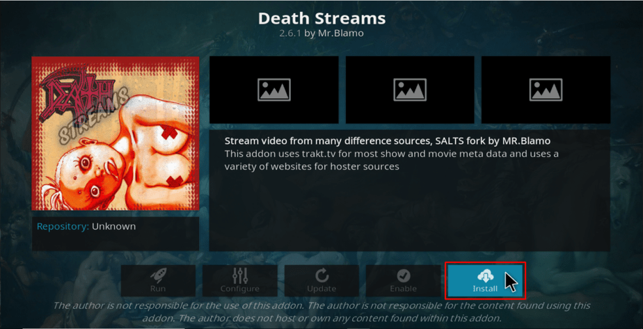 Death Streams install