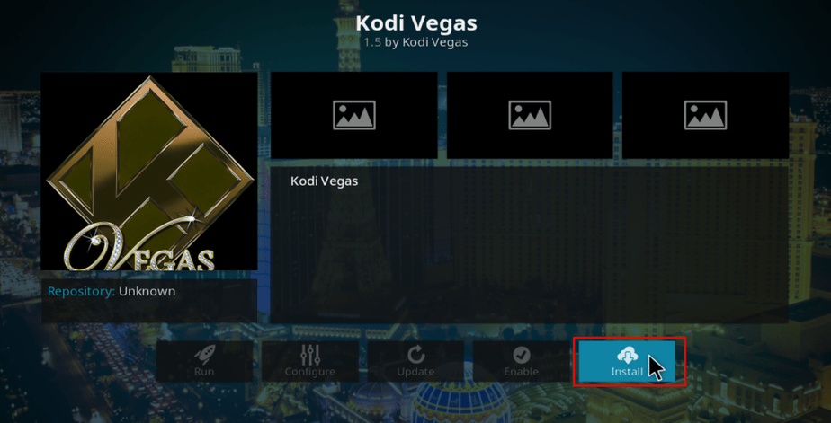 Install Kodi Vegas