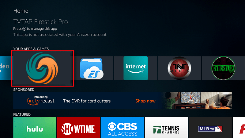 TVTap should now be available on apps list