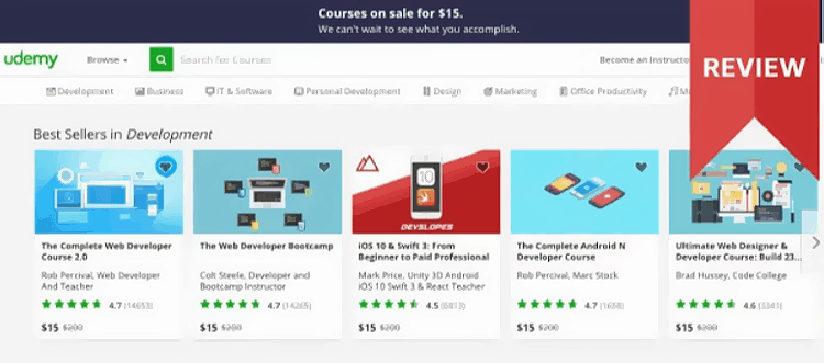 Udemy is an online service, which offers a lot of educational courses