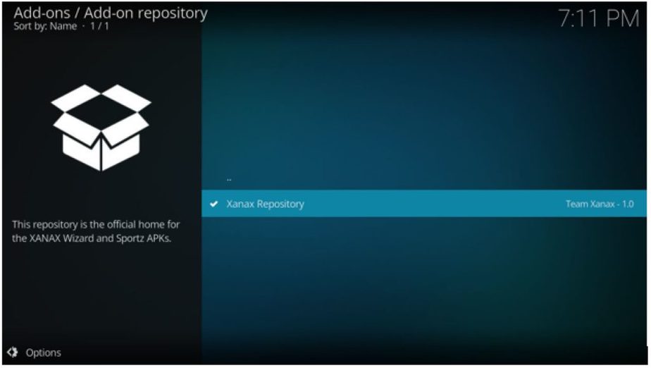 Install from a repository on Kodi