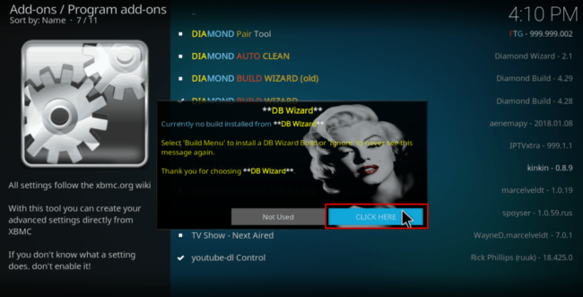 Hit the convenient buttons during Diamond Wizard program Install