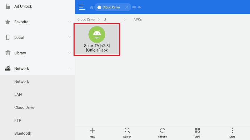 Locate the APK file after Sideload Apps on Android