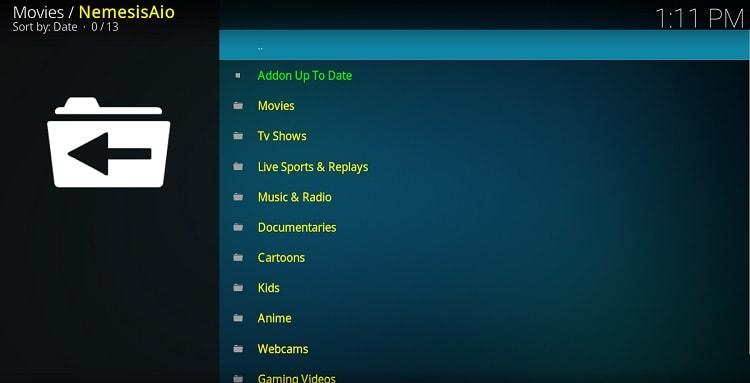Nemesis AIO gives you access to many kind of streams, after install the Addon on Kodi