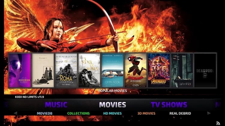 No Limits is one of the greatest Kodi builds for movies and TV shows