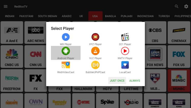 redbox tv app not installed
