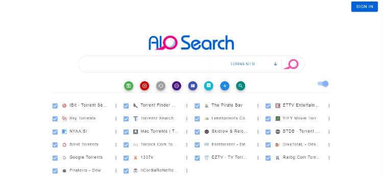 Aio Search torrent engine