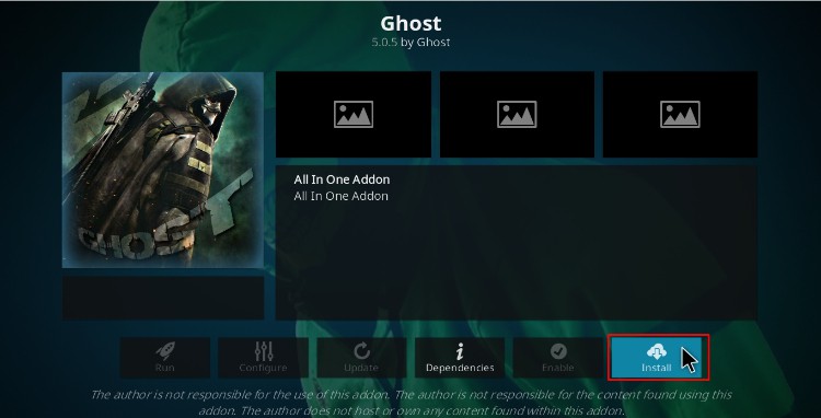 Install Ghost Kodi Addon