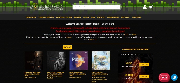 Soundpark best torrent sites for music