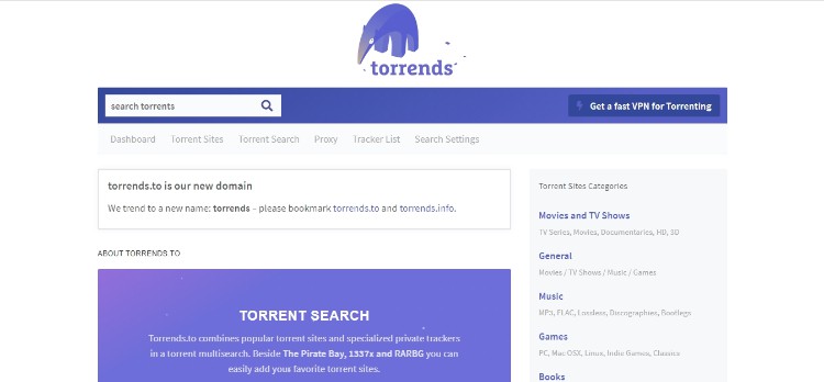 Torrends - best torrent sites for music