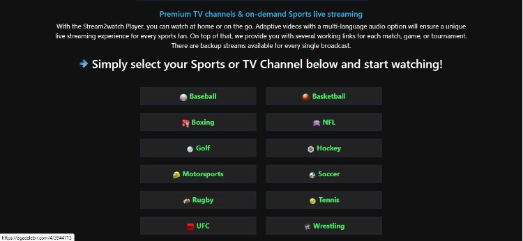 Stream2Watch - Best sports streaming sites