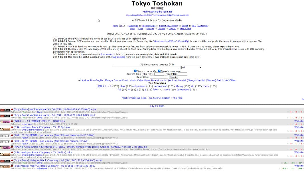 Tokoy Shotokan is one of the best torrent sites to download Anime