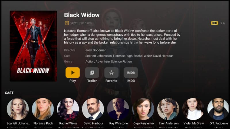 OceanStreamz Movie Metadata - Black Widow