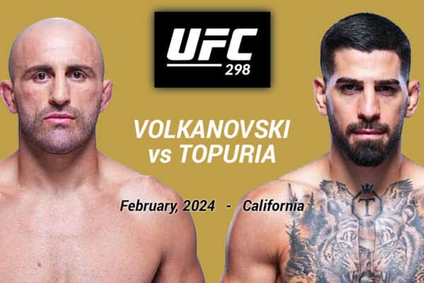 Guide about how to watch Volkanovski vs Topuria on UFC 298, Online for Free